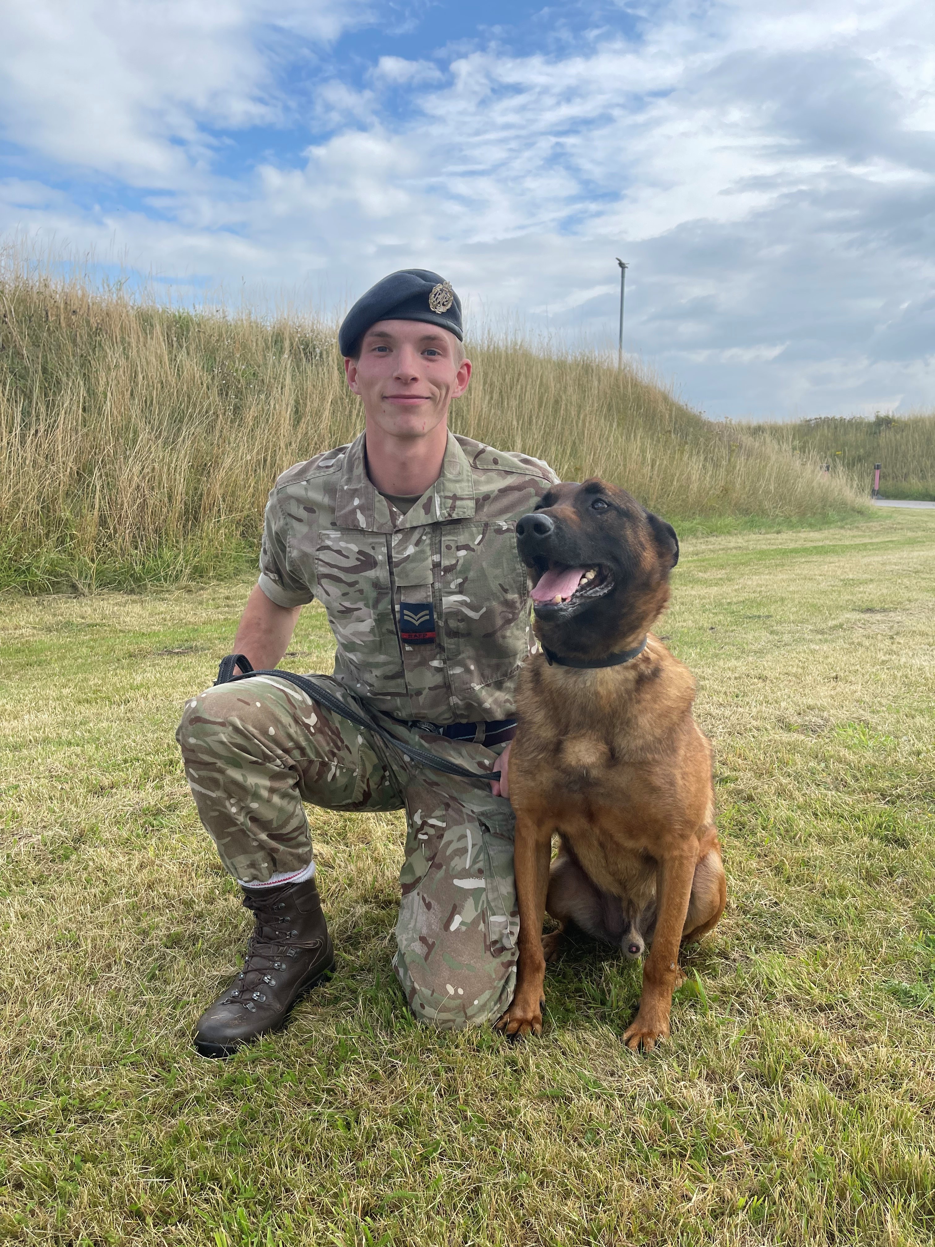 RAF Police Handler and dog.